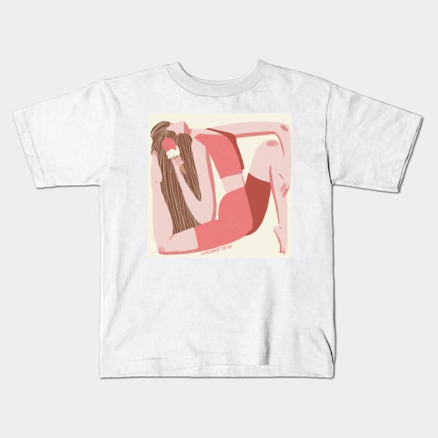 Lunge for Ice Cream Kids T-Shirt by samsum.art